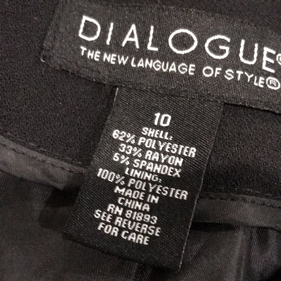 Dialogue Women Blazer Suit Jacket Size 10!in Black - Picture 10 of 12
